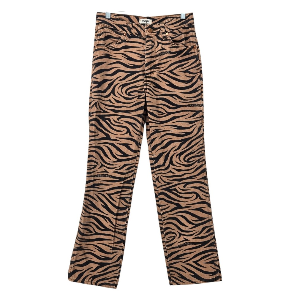 Wrangler Wild West Purr Jeans 603 Womens 25 Tiger Stripe High Rise Festival Boho